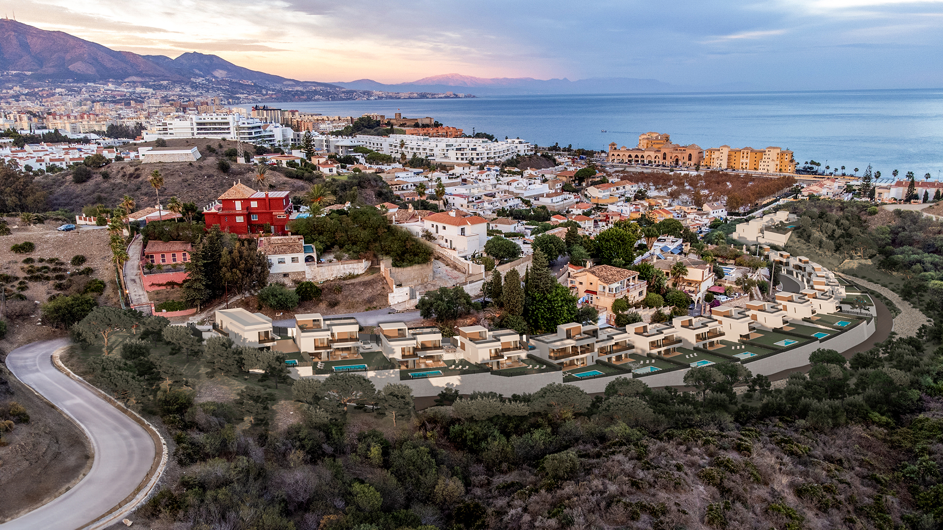 Ansichten und Aufteilung der Villen in Condesa Hills